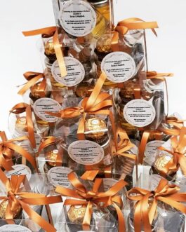 Sunnah Gift – Clear box – ZamZam,Honey,Kalmi dates,Chocolate (Personalized sticker)